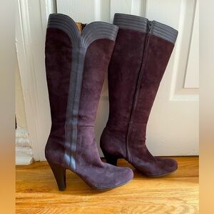 Sofft Purple Suede Tall Boots